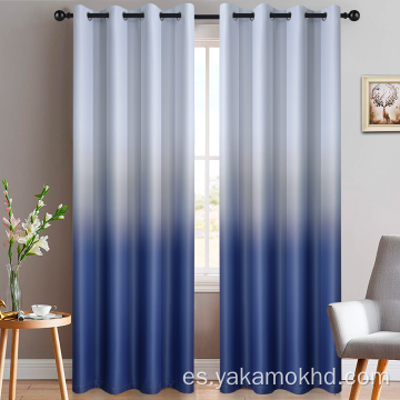 Cortinas opacas azules Ombre